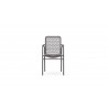 Azzurro Living Milos Stackable Dining Chair With Smoke Cushion - Front