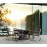Azzurro Living Milos Stackable Dining Chair With Smoke Cushion - Lifestyle 3 - Azzurro Living Milos Stackable Dining Chair With Smoke Cushion - Lifestyle 3