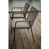 Azzurro Living Milos Stackable Dining Chair With Smoke Cushion - Lifestyle 4 - Azzurro Living Milos Stackable Dining Chair With Smoke Cushion - Lifestyle 4