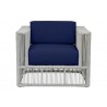 Miami Club Chair in Echo Midnight w/ Self Welt - Front Angle