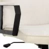 Sunpan Swanson Office Chair Polo Club Muslin-Bravo Cream - Seat Closeup Angle - Sunpan Swanson Office Chair Polo Club Muslin-Bravo Cream - Seat Closeup Angle