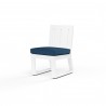 Newport Armless Dining Chair in Spectrum Indigo, No Welt - Front Side Angle