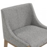 Sunpan Dionne Counter Stool in Monument Pebble - Closeup Top An gle