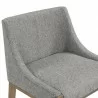 Sunpan Dionne Counter Stool in Monument Pebble - Closeup Top An gle - Sunpan Dionne Counter Stool in Monument Pebble - Closeup Top An gle