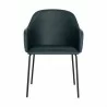 Sunpan Hensley Dining Armchair in Dark Teal - Front Angle - Sunpan Hensley Dining Armchair in Dark Teal - Front Angle
