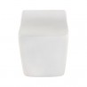 Sunpan Ledger Stool in White  - Front Angle