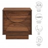 Modway Bulwark 2-Drawer Nightstand