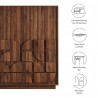 Modway Bulwark 3-Door Wardrobe Closet 1