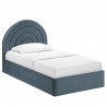 Modway Solana Arched Performance Velvet Twin Platform Bed Blue
