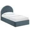 Modway Solana Arched Performance Velvet Twin Platform Bed Blue - Modway Solana Arched Performance Velvet Twin Platform Bed Blue
