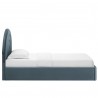 Modway Solana Arched Performance Velvet Twin Platform Bed Blue Side
