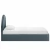 Modway Solana Arched Performance Velvet Twin Platform Bed Blue Side - Modway Solana Arched Performance Velvet Twin Platform Bed Blue Side
