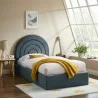 Modway Solana Arched Performance Velvet Twin Platform Bed Blue - Modway Solana Arched Performance Velvet Twin Platform Bed Blue