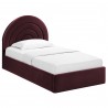 Modway Solana Arched Performance Velvet Twin Platform Bed Pruple