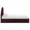 Modway Solana Arched Performance Velvet Twin Platform Bed Pruple Side