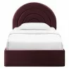 Modway Solana Arched Performance Velvet Twin Platform Bed Pruple Front - Modway Solana Arched Performance Velvet Twin Platform Bed Pruple Front