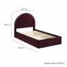 Modway Solana Arched Performance Velvet Twin Platform Bed Pruple