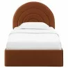 Modway Solana Arched Performance Velvet Twin Platform Bed Brown Front - Modway Solana Arched Performance Velvet Twin Platform Bed Brown Front