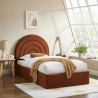 Modway Solana Arched Performance Velvet Twin Platform Bed Brown