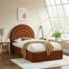 Modway Solana Arched Performance Velvet Twin Platform Bed Brown - Modway Solana Arched Performance Velvet Twin Platform Bed Brown