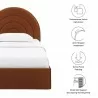 Modway Solana Arched Performance Velvet Twin Platform Bed Brown - Modway Solana Arched Performance Velvet Twin Platform Bed Brown