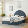 Modway Solana Arched Performance Velvet King Platform Bed Blue
