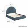 Modway Solana Arched Performance Velvet Full Platform Bed Blue - Modway Solana Arched Performance Velvet Full Platform Bed Blue