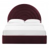 Modway Solana Arched Performance Velvet King Platform Bed Purple Front