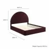 Modway Solana Arched Performance Velvet Queen Platform Bed Purple - Modway Solana Arched Performance Velvet Queen Platform Bed Purple