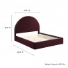 Modway Solana Arched Performance Velvet King Platform Bed Purple