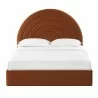 Modway Solana Arched Performance Velvet Full Platform Bed Brown Front - Modway Solana Arched Performance Velvet Full Platform Bed Brown Front