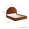Modway Solana Arched Performance Velvet King Platform Bed Brown