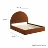 Modway Solana Arched Performance Velvet King Platform Bed Brown - Modway Solana Arched Performance Velvet King Platform Bed Brown