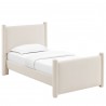 Modway Rael Performance Velvet Twin Platform Bed Ivory Side