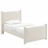 Modway Rael Performance Velvet Twin Platform Bed Ivory Side - Modway Rael Performance Velvet Twin Platform Bed Ivory Side