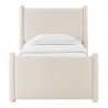 Modway Rael Performance Velvet Twin Platform Bed Ivory Front