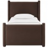 Modway Rael Performance Velvet Twin Platform Bed Brown Front