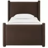 Modway Rael Performance Velvet Twin Platform Bed Brown Front - Modway Rael Performance Velvet Twin Platform Bed Brown Front