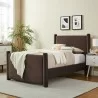 Modway Rael Performance Velvet Twin Platform Bed Brown - Modway Rael Performance Velvet Twin Platform Bed Brown