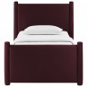 Modway Rael Performance Velvet Twin Platform Bed Purple Front