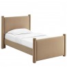 Modway Rael Performance Velvet Twin Platform Bed Taupe