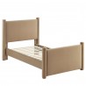 Modway Rael Performance Velvet Twin Platform Bed Taupe