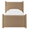 Modway Rael Performance Velvet Twin Platform Bed Taupe Front