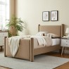 Modway Rael Performance Velvet Twin Platform Bed Taupe