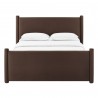 Modway Rael Performance Velvet Full Platform Bed Brown Front