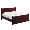 Modway Rael Performance Velvet Full Platform Bed Purpul