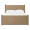 Modway Rael Performance Velvet Full Platform Bed Taupe Front