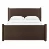Modway Rael Performance Velvet Queen Platform Bed Brown Front - Modway Rael Performance Velvet Queen Platform Bed Brown Front