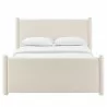 Modway Rael Performance Velvet King Platform Bed Ivory Front - Modway Rael Performance Velvet King Platform Bed Ivory Front