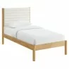 Modway Olea Channel Tufted Boucle Solid Wood Twin Platform Bed Oak - Modway Olea Channel Tufted Boucle Solid Wood Twin Platform Bed Oak